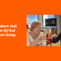 Mayke en Sybrig van Keep, oprichters van Issuemakers, proosten op de overname door Rud Pedersen Group