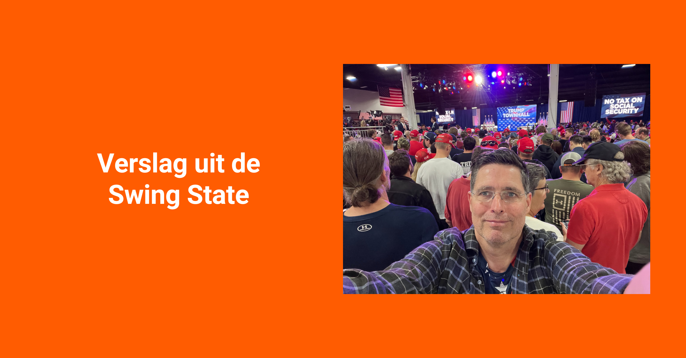 Pieter bij de Amerikaanse campagne in de Swing State Pennsylvania