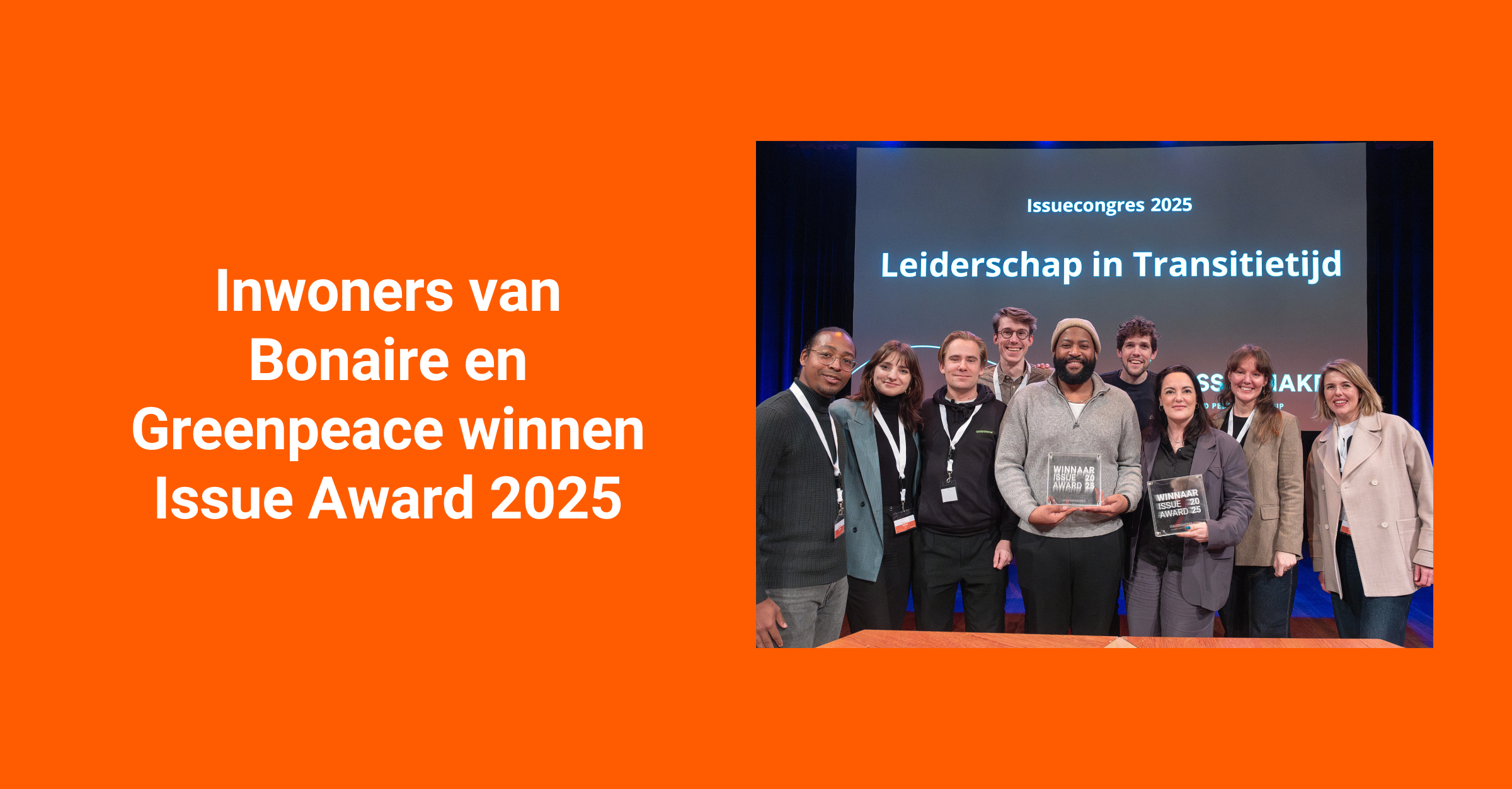 Inwoners van Bonaire en Greenpeace winnen Issue Award 2025