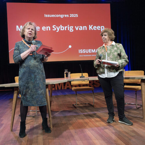Sybrig van Keep en Mayke van Keep. Nederland Amsterdam 23 januari 2025. Issuecongres 2025 in De Balie. Foto: Jan Boeve